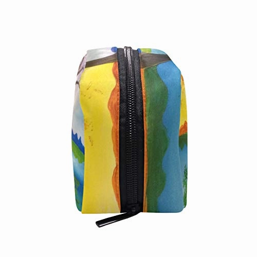 Toiletry Bag Four Seasons Reflection Womens Beauty Makeup Case Brush Cosmetic Organizer
