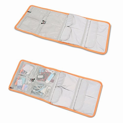 Toiletry Cosmetic Bag with Hanging Hook, Glovion BUBM Electronics Accessories Organizer, Portable