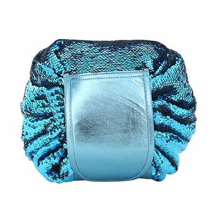 Toiletry Wash Cosmetic Bag Makeup Storage Case Organizer Drawstring Shrink Foldable Women Fashion