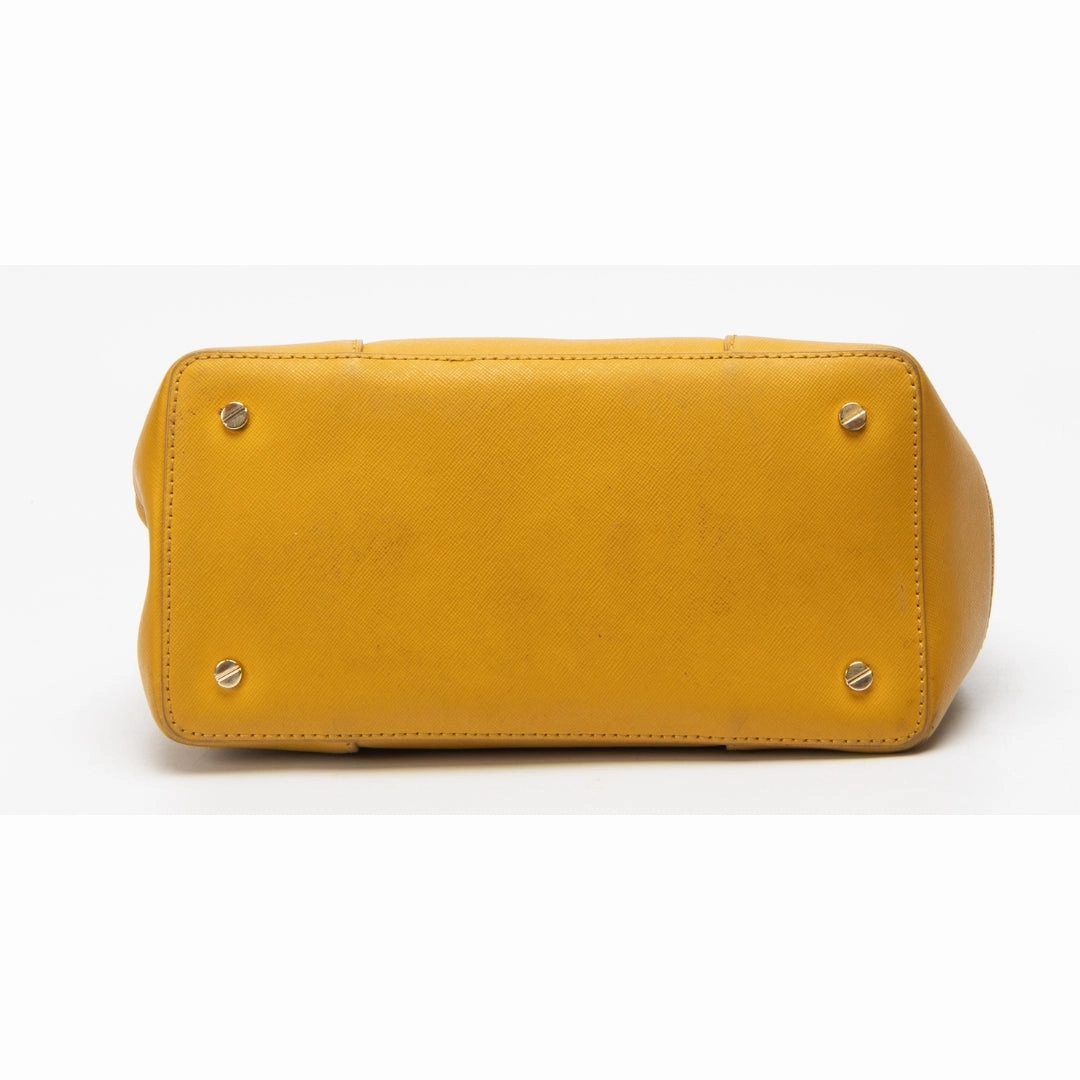 Tory Burch Yellow Leather Robinson Satchel