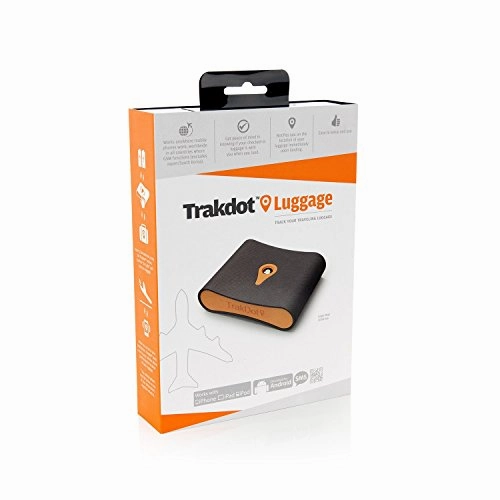 Trakdot Luggage Tracker, Black/Orange, One Size