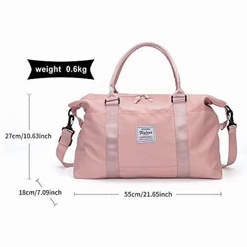Travel Duffel Bag, Sports Tote Gym Bag, Shoulder Weekender Overnight Bag for Women
