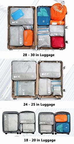 Travel Packing Organizers - Clothes Cubes Shoe Bags Laundry Pouches For Suitcase Luggage, Storage
