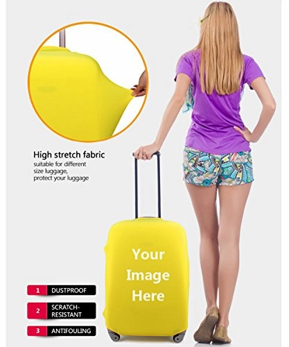 Travel Suitcase Protector Personalized Design Print Cover Fit 18-32 Inch Luggage