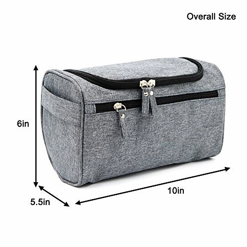 Travel Toiletry Bag, Waterproof Hanging Makeup Bag Organizer for Women & Men