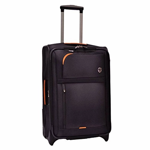 TravelerS Choice  Birmingham Lightweight Expandable Rugged Rollaboard Rolling Luggage - Black