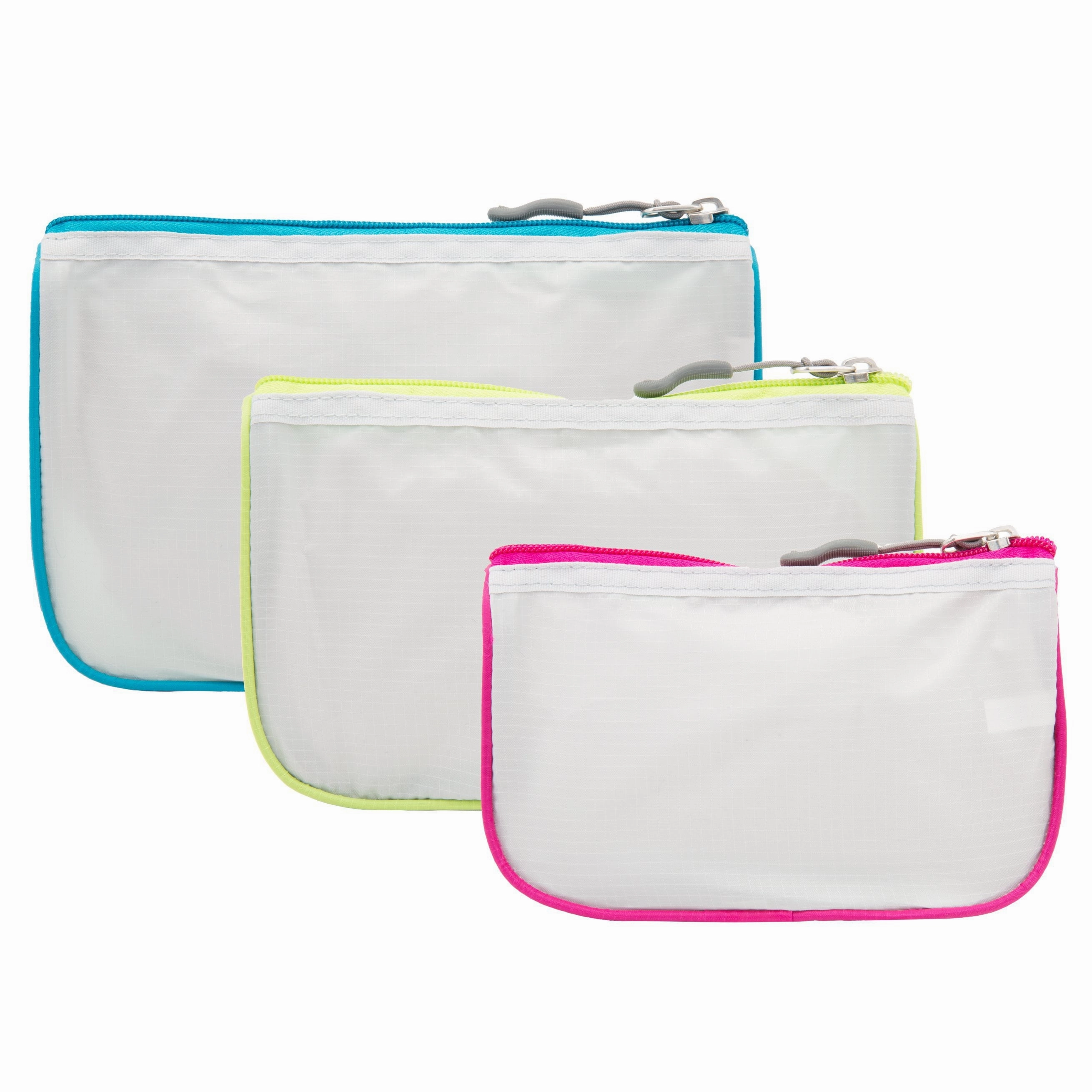 Travelon Set of 3 Assorted Piped Pouches