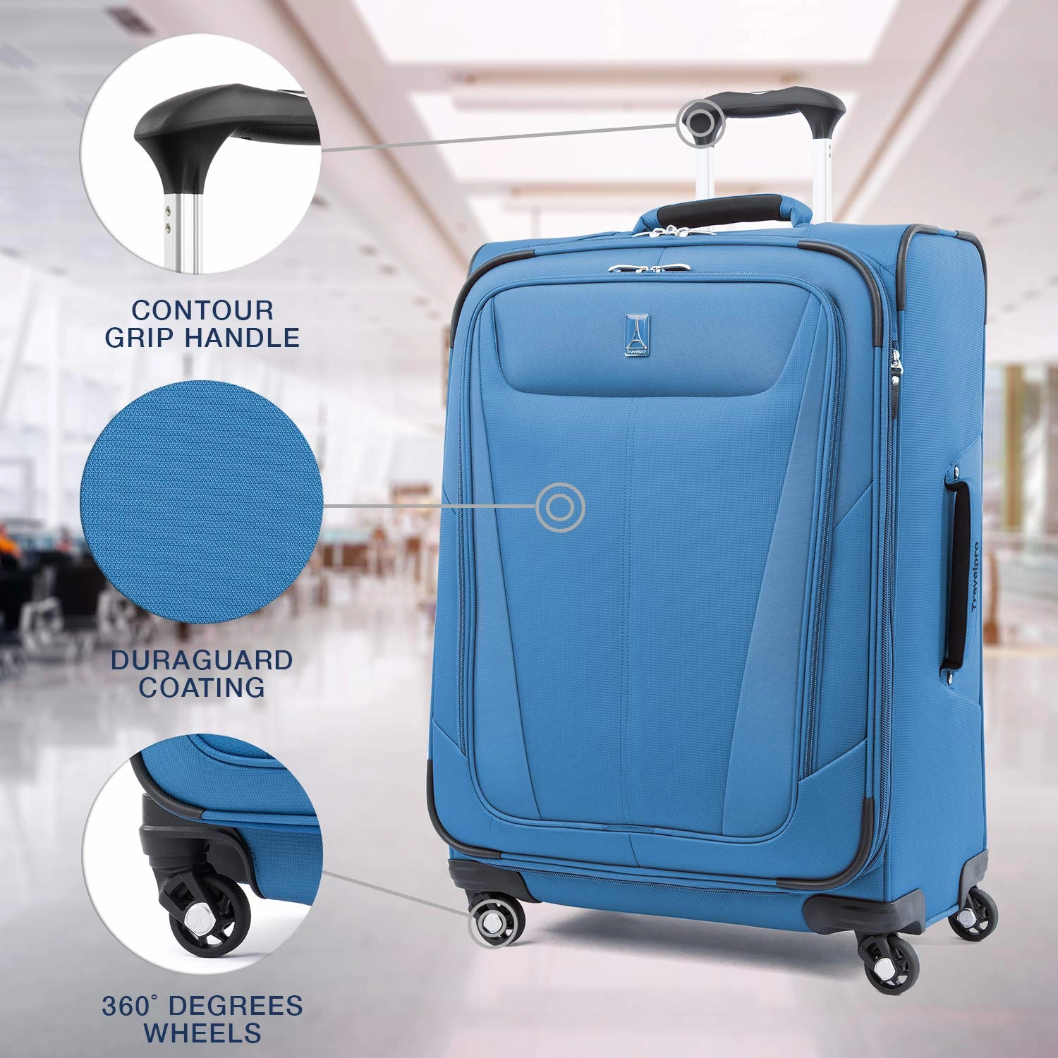 Travelpro Maxlite 5 Checked-Medium 25-Inch 4-Wheel Softside Luggage