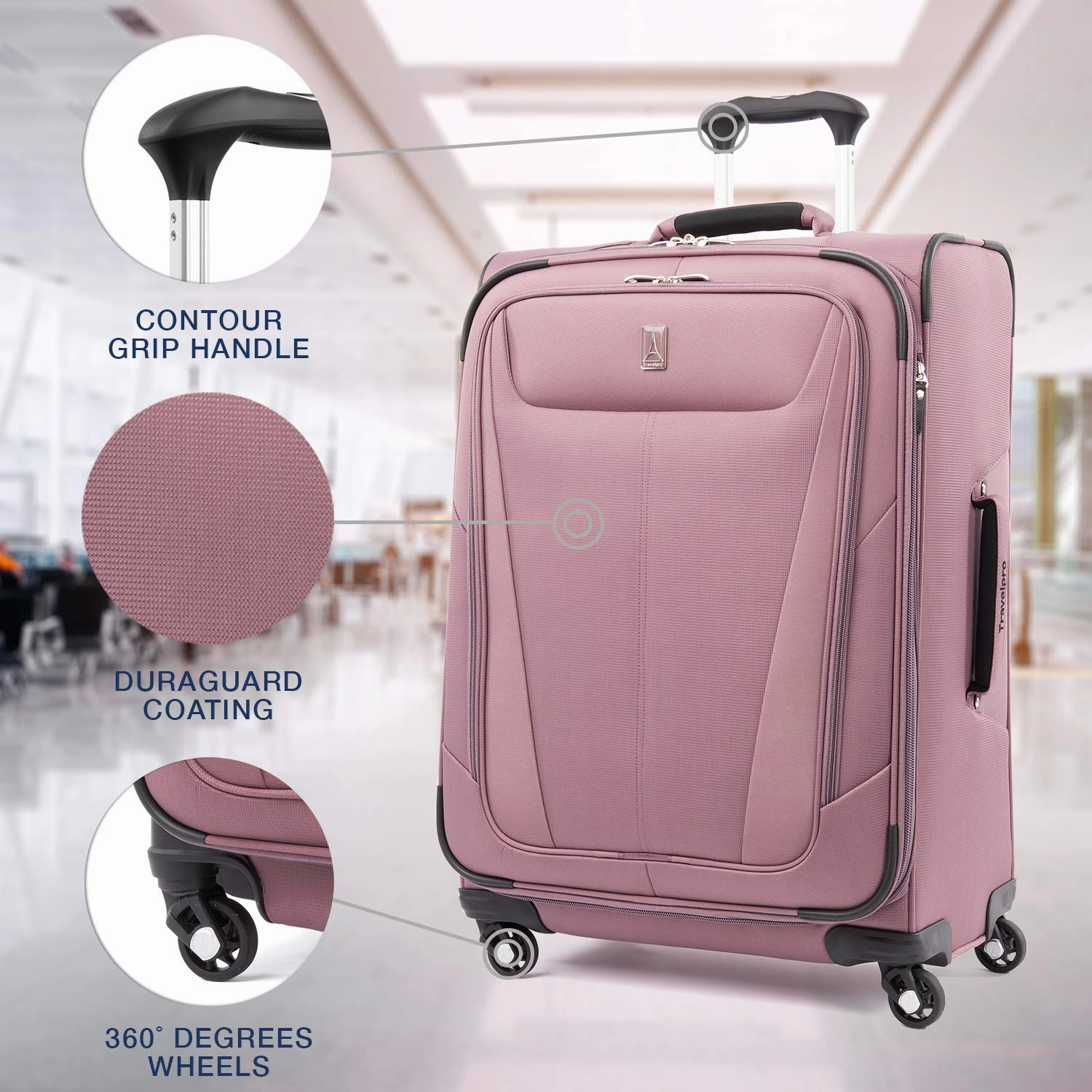 Travelpro Maxlite 5 Checked-Medium 25-Inch 4-Wheel Softside Luggage