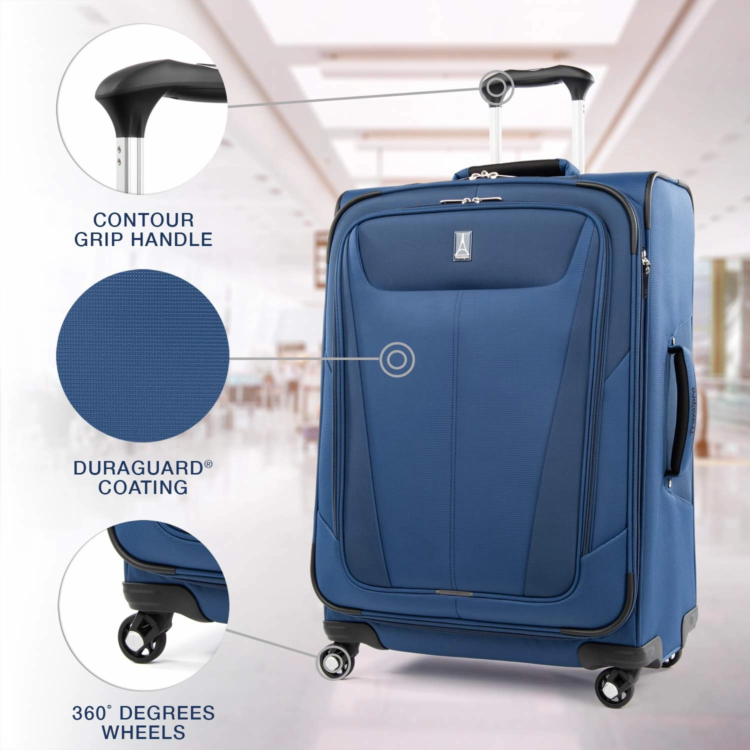Travelpro Maxlite 5 Checked-Medium 25-Inch 4-Wheel Softside Luggage