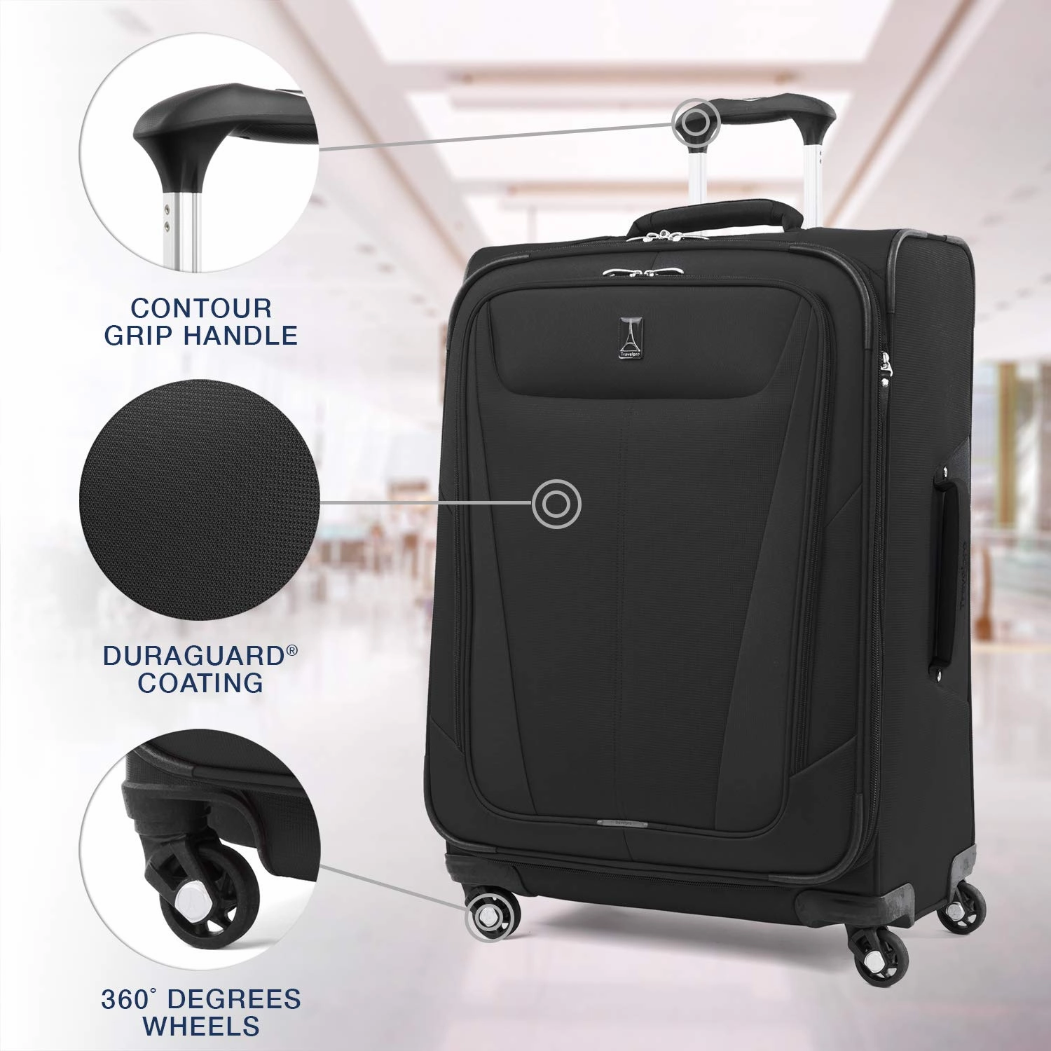 Travelpro Maxlite 5 Checked-Medium 25-Inch 4-Wheel Softside Luggage