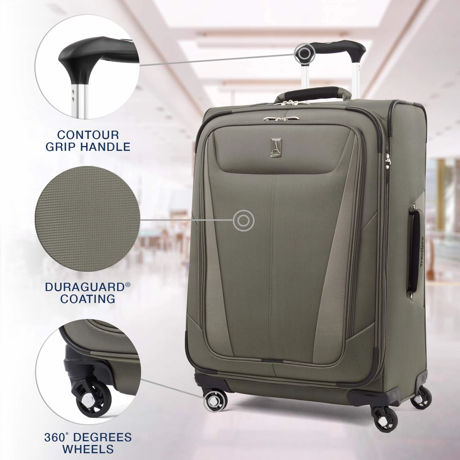 Travelpro Maxlite 5 Checked-Medium 25-Inch 4-Wheel Softside Luggage
