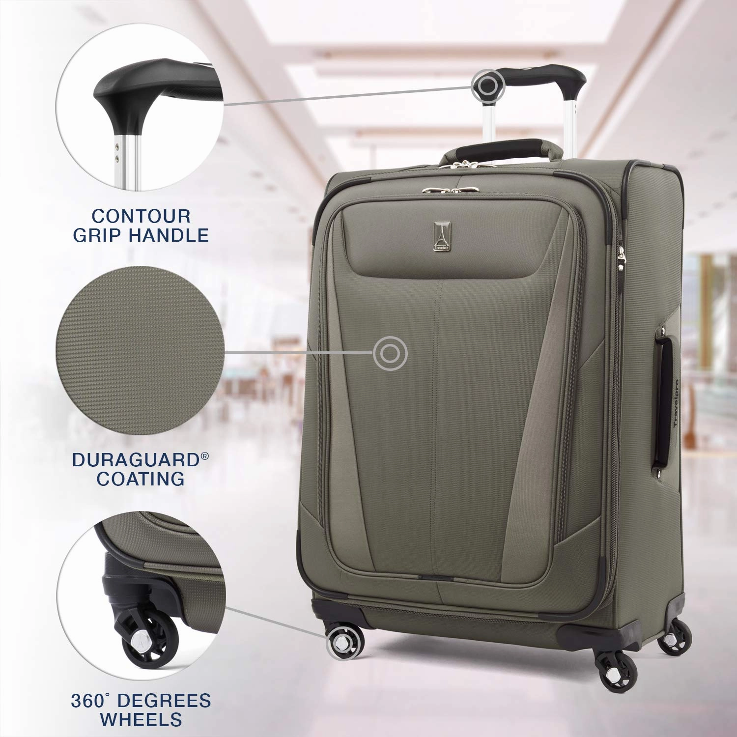 Travelpro Maxlite 5 Checked-Medium 25-Inch 4-Wheel Softside Luggage
