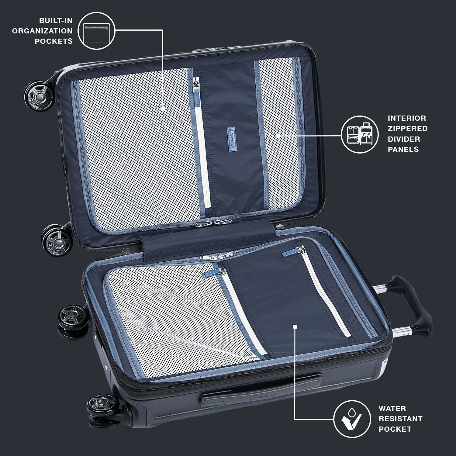 Travelpro Platinum Elite Hardside Expandable Spinner Wheel Luggage TSA Lock Hard Shell Polycarbonate Suitcase, Carry on Laptop Pocket 21-Inch