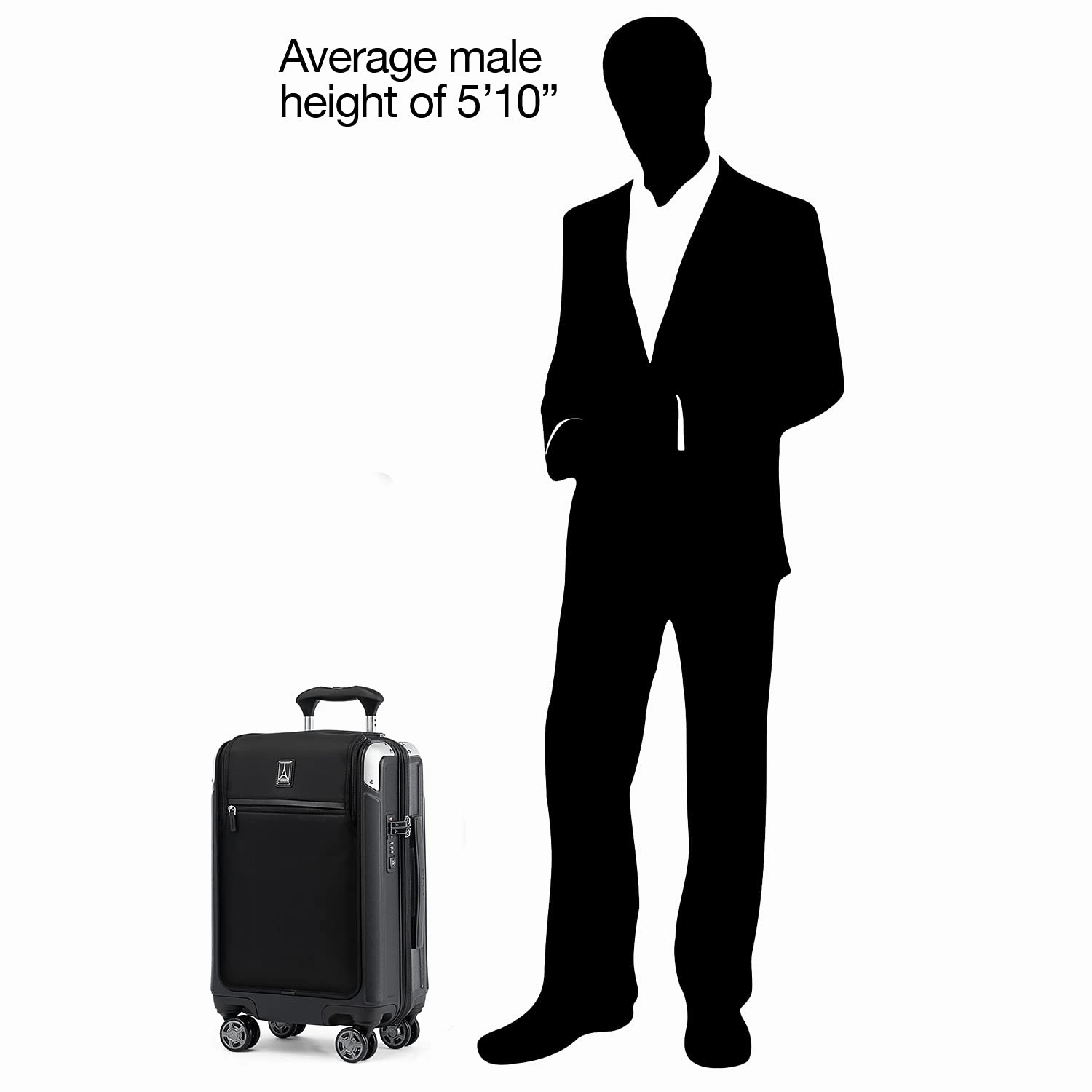 Travelpro Platinum Elite Hardside Expandable Spinner Wheel-Luggage TSA Lock Hard Shell Polycarbonate Suitcase, Compact Carry on Laptop Pocket 20-Inch