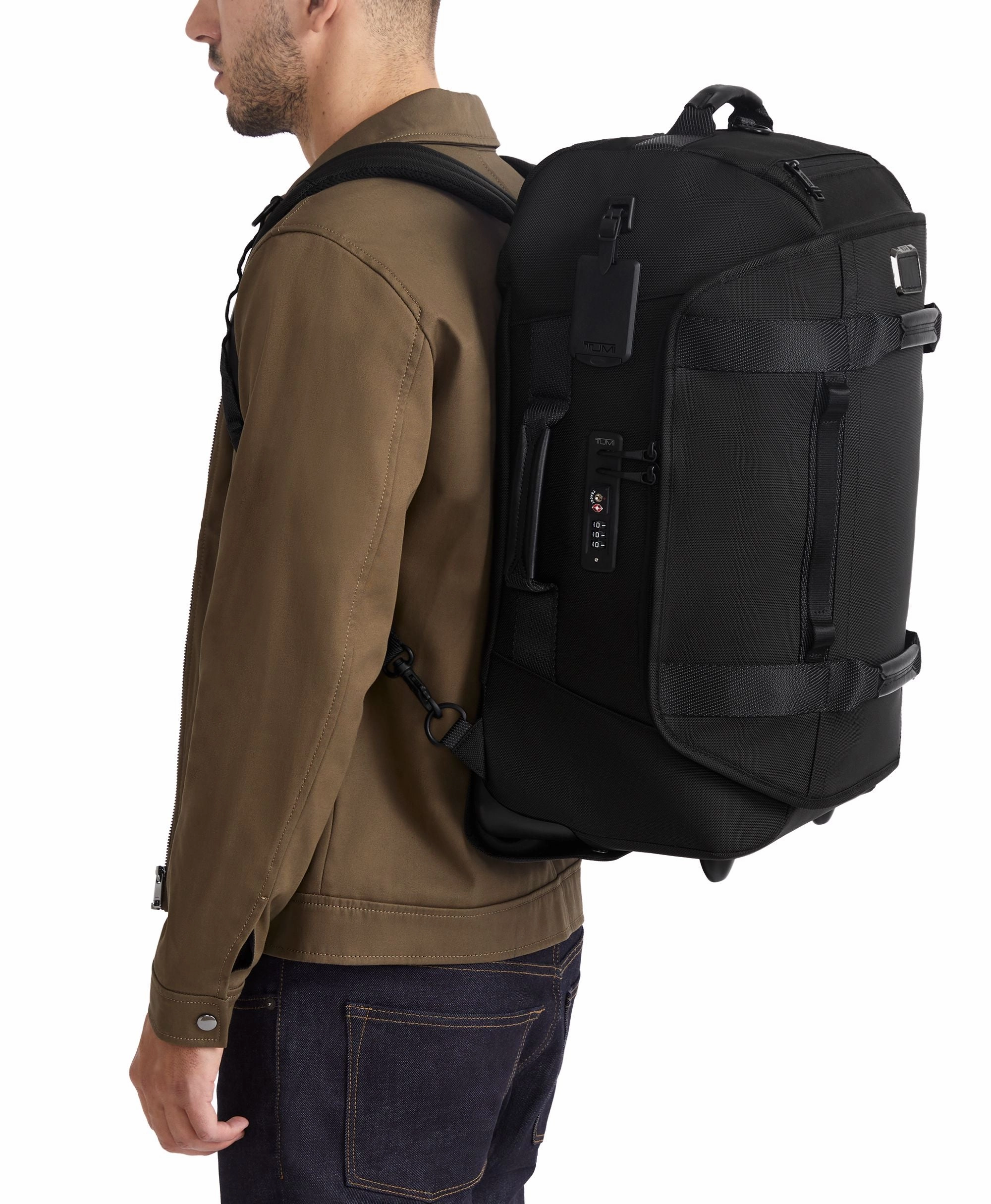 Tumi Alpha Bravo International 2 Wheeled Duffel Backpack Carry-On