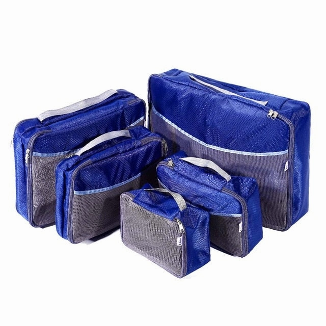 Ufine 5 Set Travel Luggage Organizer-Double Sided Carryon Lightweight Packing Cubes Storage Bags