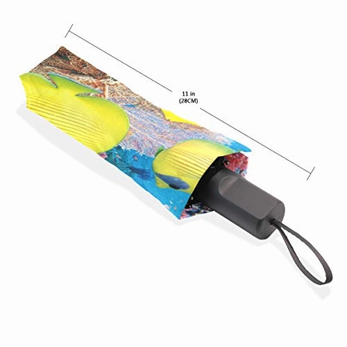Umbrella Underwater World Of Tropical Fish Travel Golf Sun Rain Windproof umbrellas with UV
