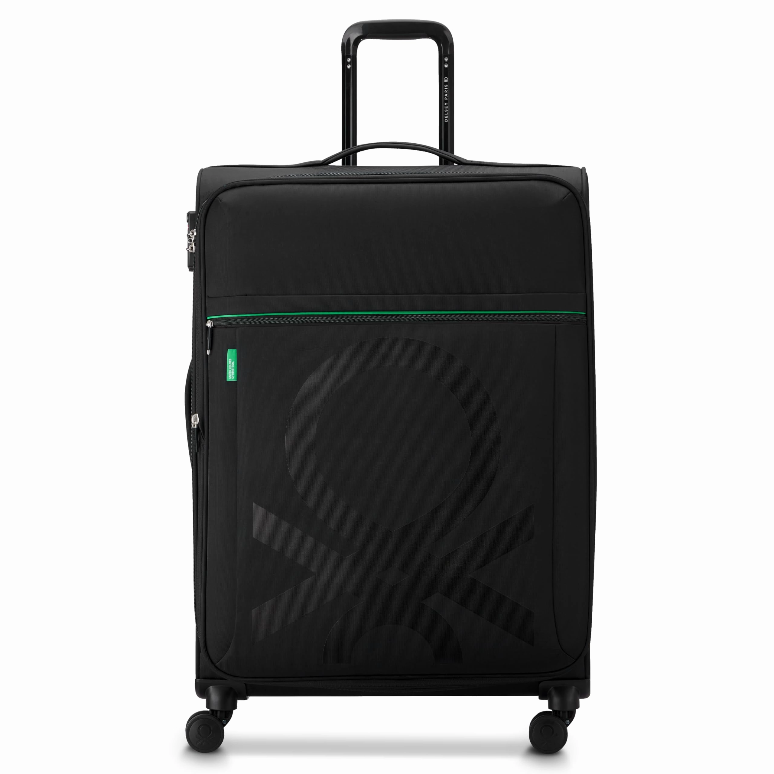 United Colors of Benetton Color Block Softside Expandable Luggage with Spinner Wheels (Checked-Large 27 Inch)