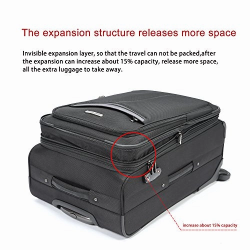 Unitravel Expandable Luggage Lightweight Suitcase Spinner Wheels 20?Carry On