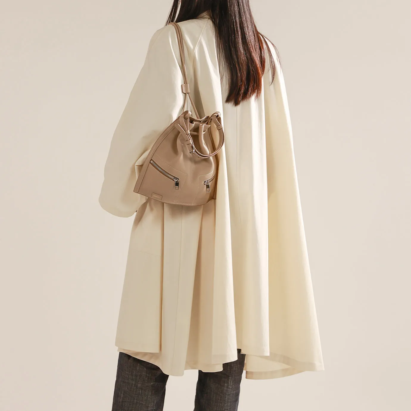 Ursula 2-Way Hobo Backpack Small - Toffee