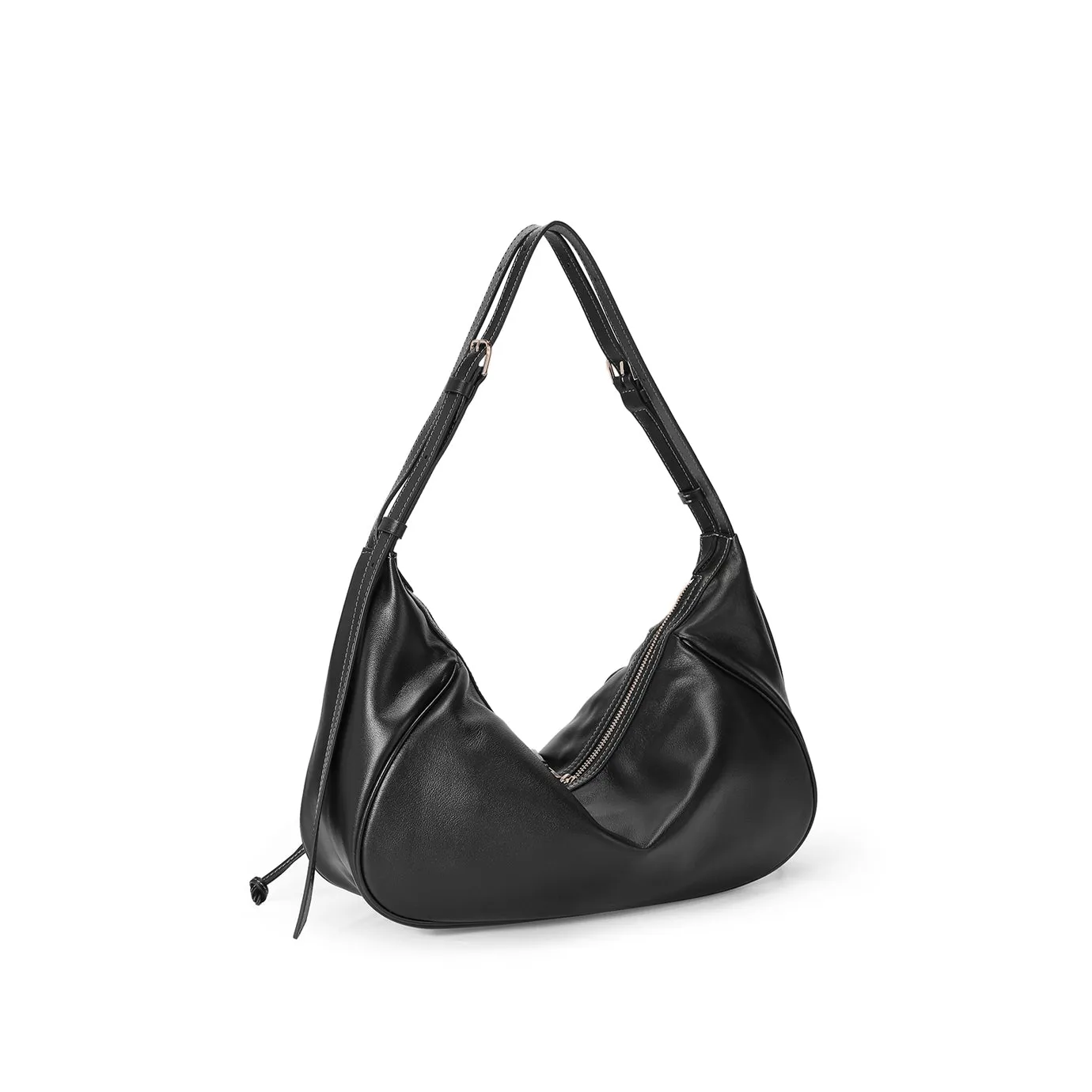 Ursula V11 2-Way Drape Hobo / Crossbody Bag - Black