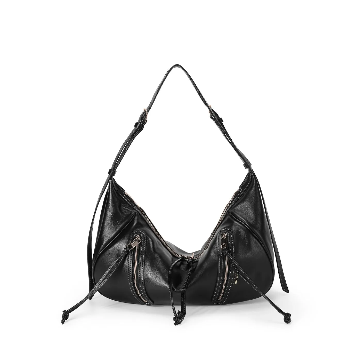 Ursula V11 2-Way Drape Hobo / Crossbody Bag - Black