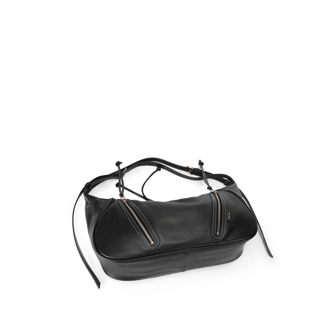 Ursula V11 2-Way Drape Hobo / Crossbody Bag - Black
