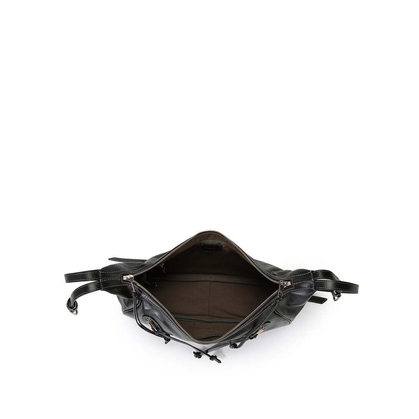 Ursula V11 2-Way Drape Hobo / Crossbody Bag - Black
