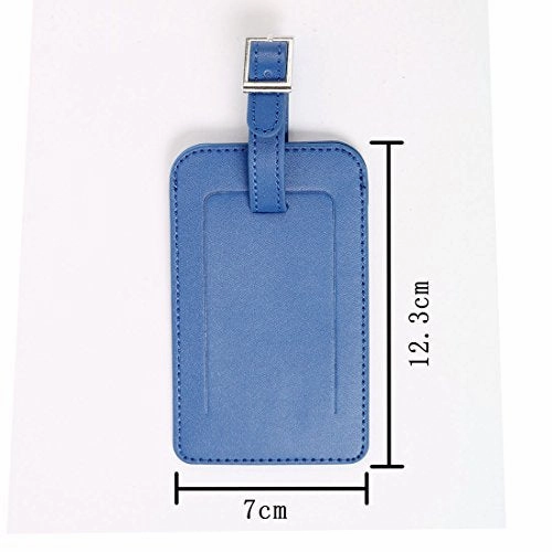 Uxcell Travel Luggage Tag Pu Leather Suitcase Baggage Bag Name Address Telephone Message Id Label