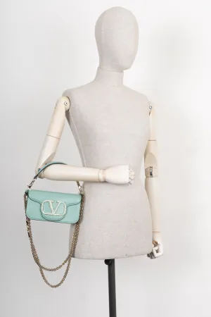 VALENTINO Small Loco Shoulder Bag with Jewel Logo Morning Dew