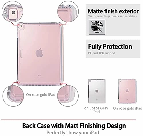 Valkit iPad Mini 5th Generation 2019 Case, iPad Mini 4 Case,Shockproof Protective Smart Folio Stand Protective Heavy Duty Rugged Impact Resistant Armor Cover[with Auto Sleep/Wake], Rose Gold