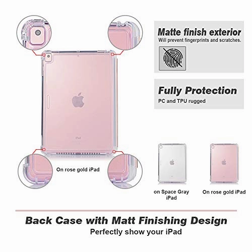 Valkit iPad Pro 12.9 Case 2018, Protective Smart Folio Stand Cases with Apple Pencil Holder, Auto Sleep/Wake, Support Apple Pencil Charging for iPad Pro 12.9 Inch 3rd Gen, Navy Blue