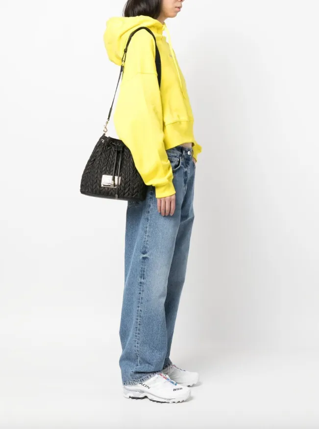 Versace Jeans Couture chevron-quilting bucket bag