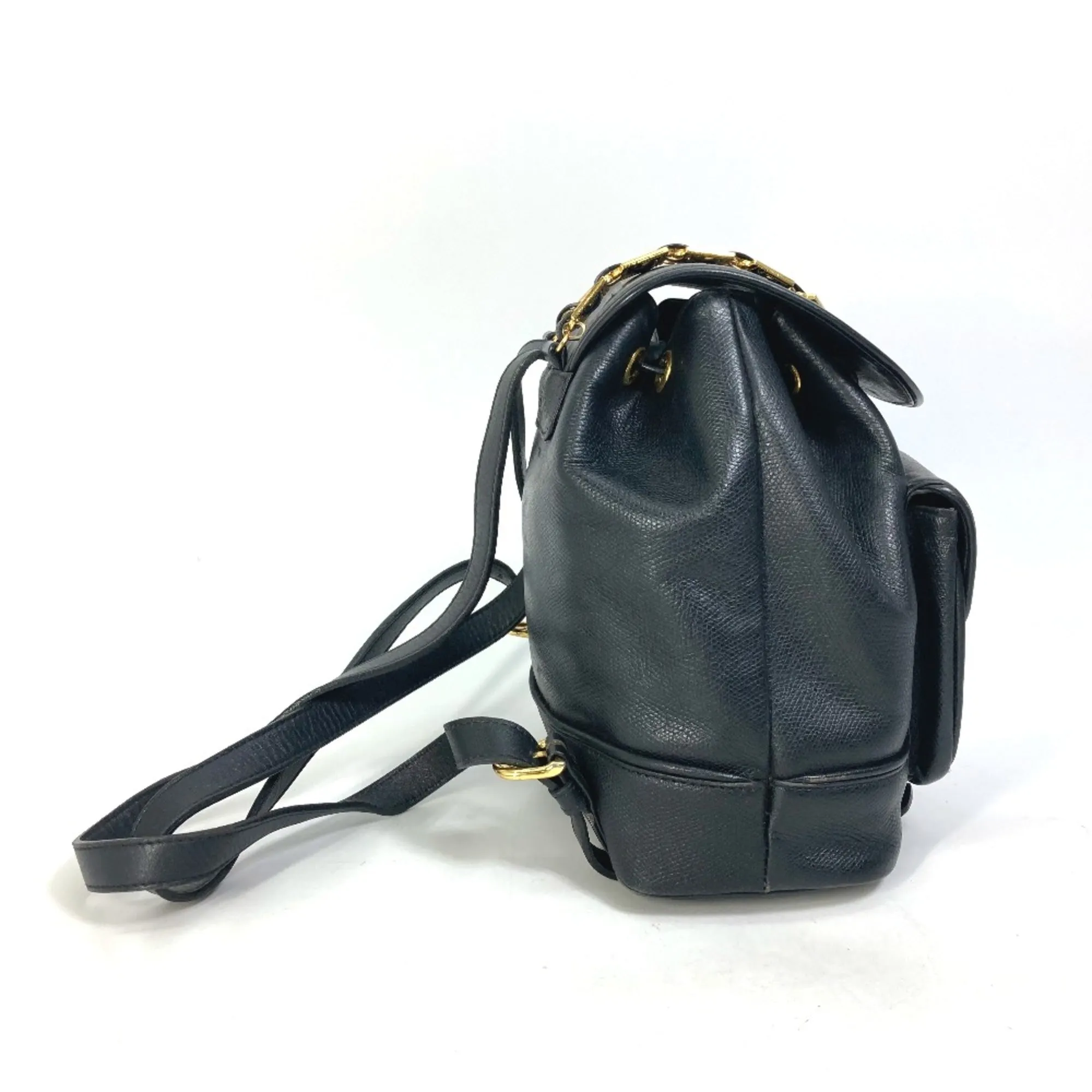 Versace  Leather Backpack (Pre-Owned)