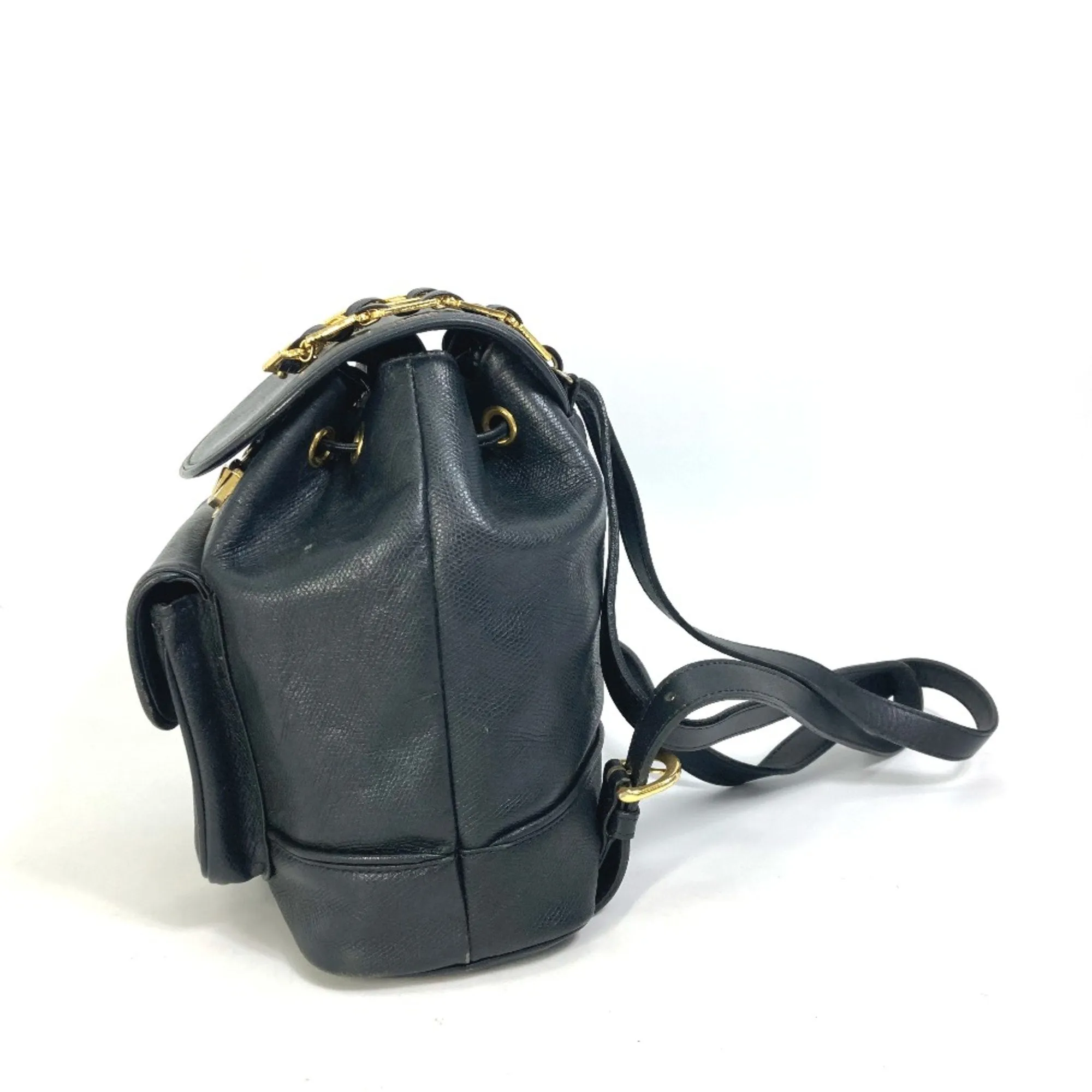 Versace  Leather Backpack (Pre-Owned)