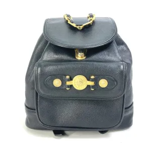 Versace  Leather Backpack (Pre-Owned)
