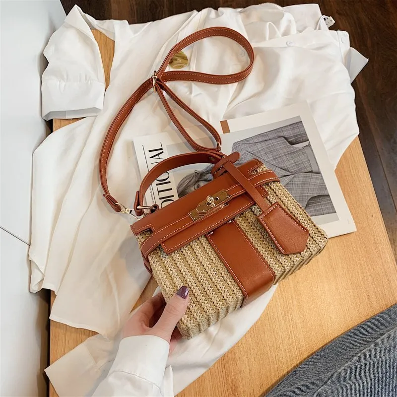 Vintage Woven Rattan Bag
