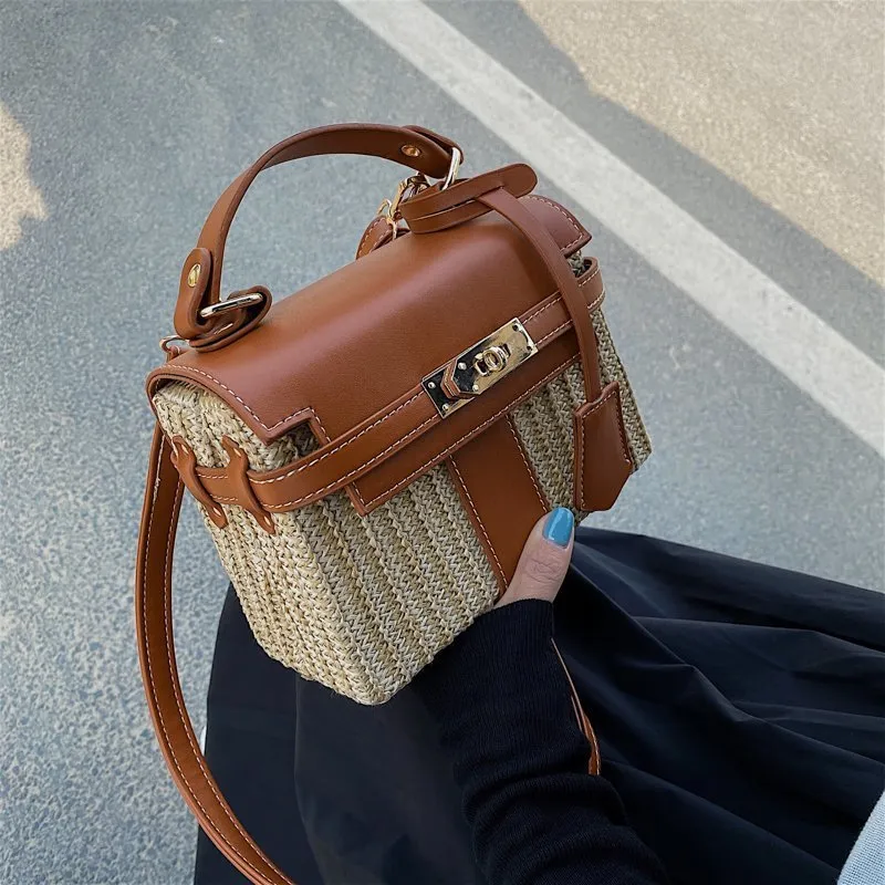 Vintage Woven Rattan Bag