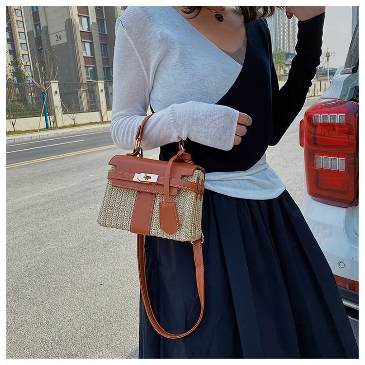 Vintage Woven Rattan Bag