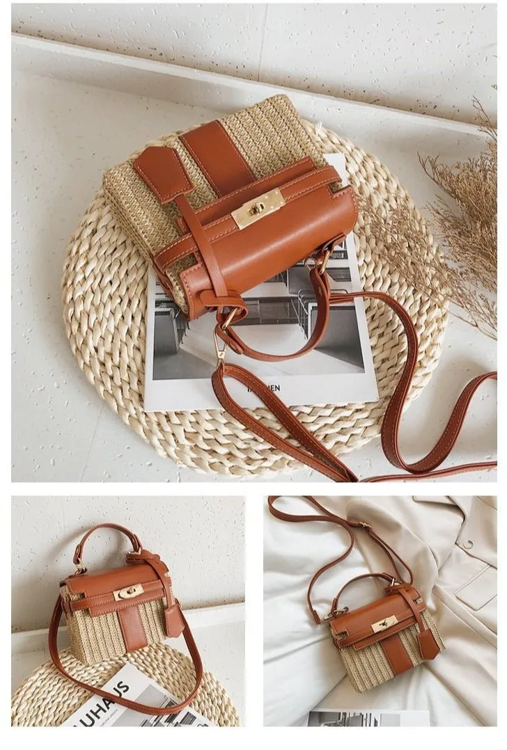 Vintage Woven Rattan Bag