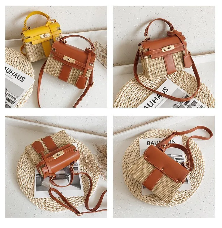 Vintage Woven Rattan Bag