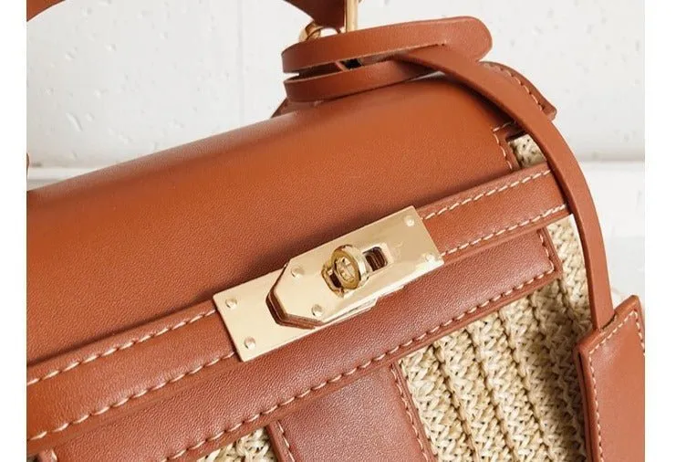 Vintage Woven Rattan Bag
