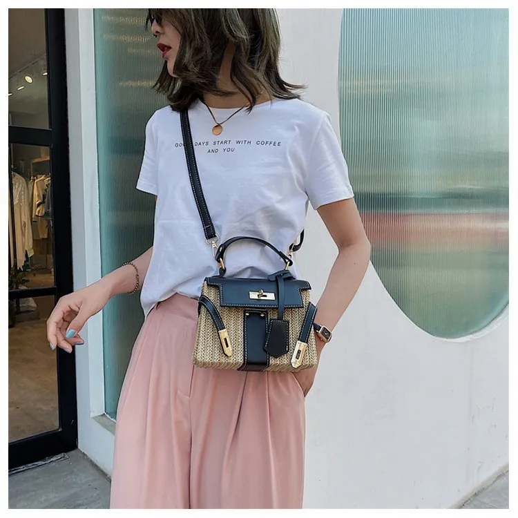 Vintage Woven Rattan Bag