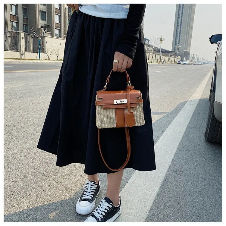 Vintage Woven Rattan Bag