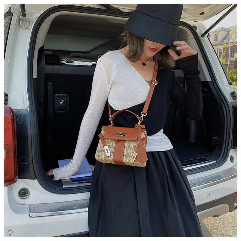Vintage Woven Rattan Bag