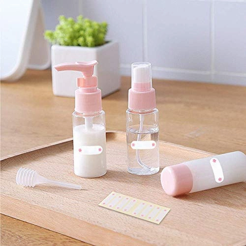 Vitog Travel Bottles Kit, TSA Approved Leak Proof Portable Toiletry Containers Set, Clear BPA Free PET Cosmetic Containers for Lotion, Shampoo, Cream, Soap, Set of 11