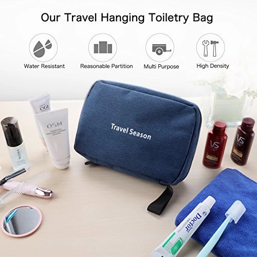 Vivefox Premium Hanging Toiletry Bag, Women & Men Travel Kit Cosmetic Make Up Bag Case Organizer,