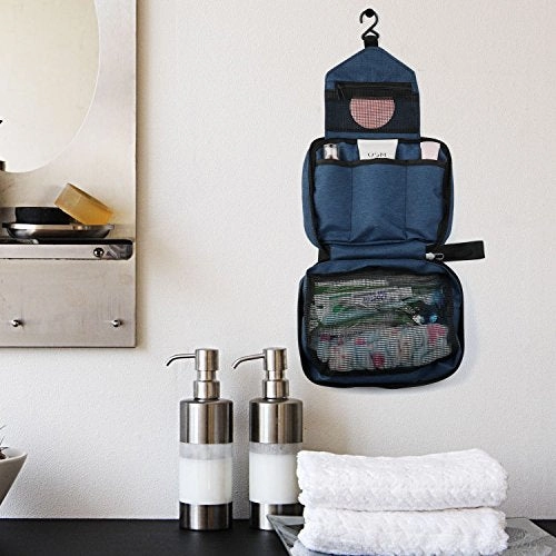 Vivefox Premium Hanging Toiletry Bag, Women & Men Travel Kit Cosmetic Make Up Bag Case Organizer,