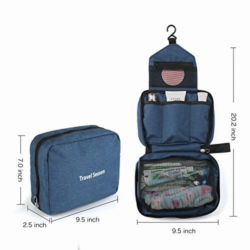 Vivefox Premium Hanging Toiletry Bag, Women & Men Travel Kit Cosmetic Make Up Bag Case Organizer,
